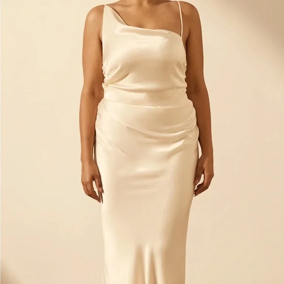 shona joy asymmetrical dress Shona Joy Layla Asymmetrical Ruffle Maxi Dress in Sky – Coco & Lola main image 0